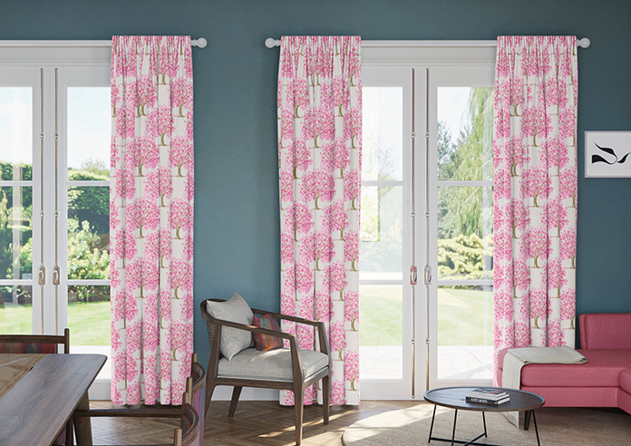 Classic Woodland, Pink Blossom - Made to Measure Curtains - Image 3